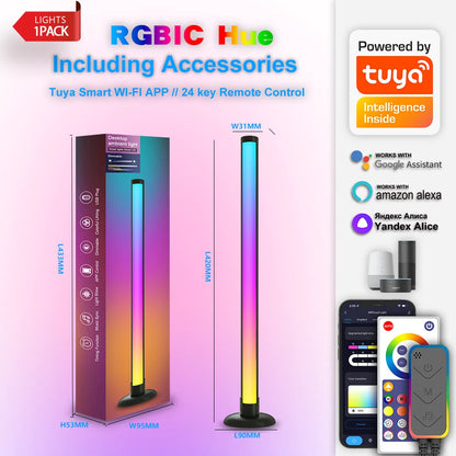 RGB Ambient Light Bar — WiFi & Bluetooth, App Control, Music Sync